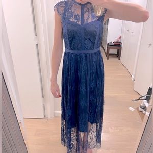 NWT Parker Black label navy lace gown